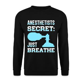 Anesthésiste Anesthésiste Anesthésiologie Anesthésiste - Sweat-shirt Unisexe - noir - Devant - Alina (178cm) & Michal (187cm)