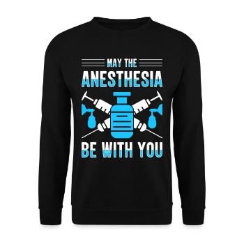 Anesthésiste Anesthésiste Anesthésiologie Anesthésiste - Sweat-shirt Unisexe - noir - Devant - Alina (178cm) & Michal (187cm)