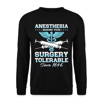 Anesthésiste Anesthésiste Anesthésiologie Anesthésiste - Sweat-shirt Unisexe - noir - Devant - Alina (178cm) & Michal (187cm)