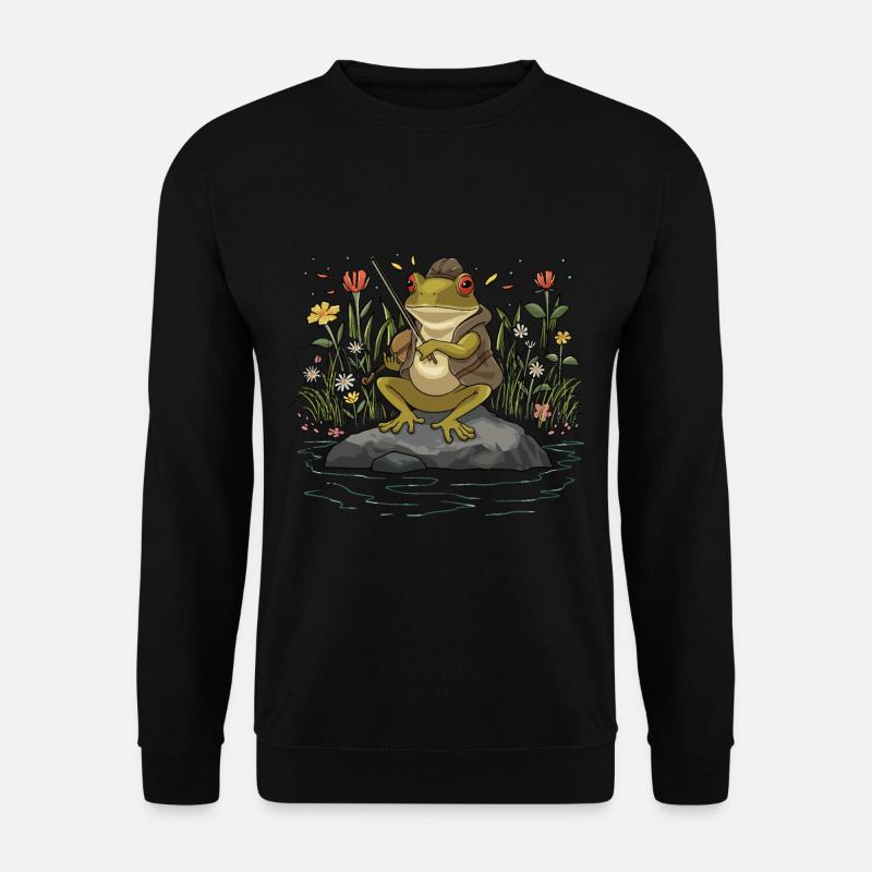 Frog Lover Cottagecore Esthétique - Sweat-shirt Unisexe - noir