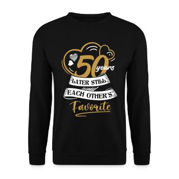 50. Wedding Anniversary Husband Wife Marriage Relationship - Unisex Sweatshirt - black - Front - Alina (178cm) & Michal (187cm)