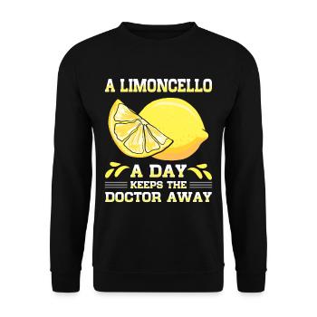 Amateur de limoncello italien - Sweat-shirt Unisexe - noir - Devant - Alina (178cm) & Michal (187cm)