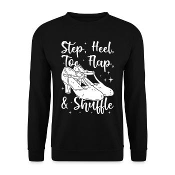 Tap Dancer Tap Dance Shoes Tap Dance Instructor - Unisex Sweatshirt - black - Front - Alina (178cm) & Michal (187cm)