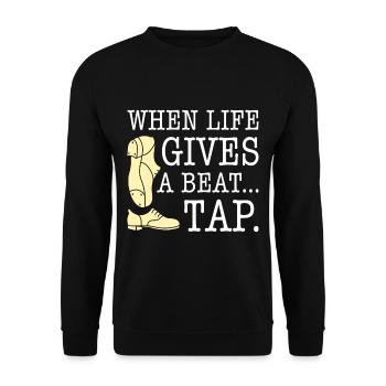 Tap Dancer Tap Dance Shoes Tap Dance Instructor - Unisex Sweatshirt - black - Front - Alina (178cm) & Michal (187cm)