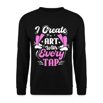 Danseur de claquettes Chaussures de danse à claquettes Instructeur de danse à claquettes - Sweat-shirt Unisexe - noir - Devant - Alina (178cm) & Michal (187cm)