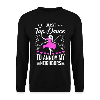 Tap Dancer Tap Dance Shoes Tap Dance Instructor - Unisex Sweatshirt - black - Front - Alina (178cm) & Michal (187cm)
