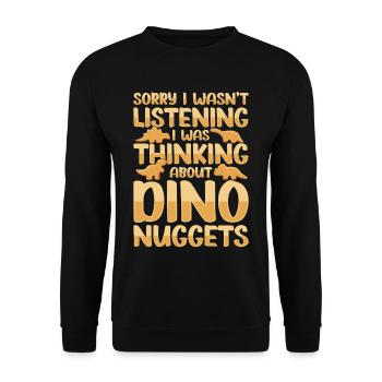 On n’est jamais trop vieux pour les nuggets de poulet - Sweat-shirt Unisexe - noir - Devant - Alina (178cm) & Michal (187cm)