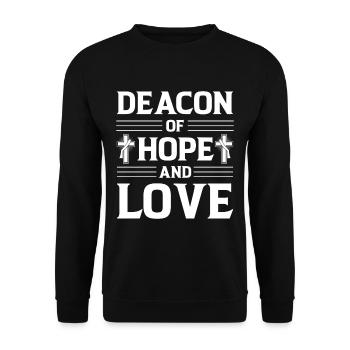 Église Diacre Religion Foi chrétienne Église - Sweat-shirt Unisexe - noir - Devant - Alina (178cm) & Michal (187cm)