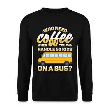 School Bus Monitor Bus Attendant School Transport - Unisex Sweatshirt - black - Front - Alina (178cm) & Michal (187cm)