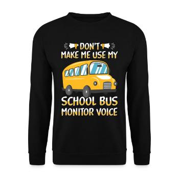 School Bus Monitor Bus Attendant School Transport - Unisex Sweatshirt - black - Front - Alina (178cm) & Michal (187cm)