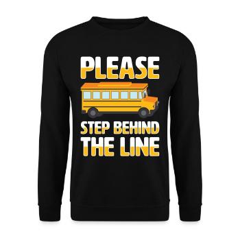 School Bus Monitor Bus Attendant School Transport - Unisex Sweatshirt - black - Front - Alina (178cm) & Michal (187cm)