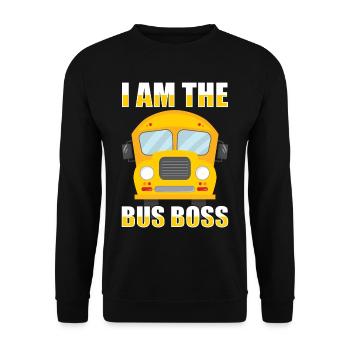 School Bus Monitor Bus Attendant School Transport - Unisex Sweatshirt - black - Front - Alina (178cm) & Michal (187cm)