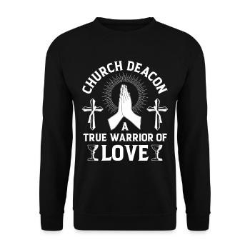 Église Diacre Religion Foi chrétienne Église - Sweat-shirt Unisexe - noir - Devant - Alina (178cm) & Michal (187cm)
