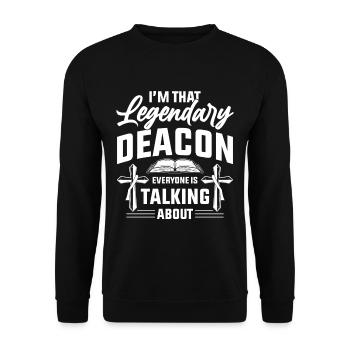 Église Diacre Religion Foi chrétienne Église - Sweat-shirt Unisexe - noir - Devant - Alina (178cm) & Michal (187cm)