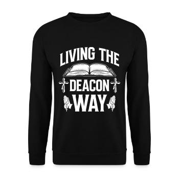 Église Diacre Religion Foi chrétienne Église - Sweat-shirt Unisexe - noir - Devant - Alina (178cm) & Michal (187cm)