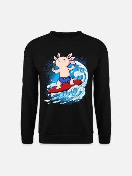 Wellensurfer Surfer Surfen - Unisex Pullover - Schwarz