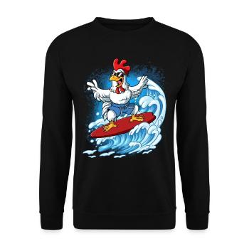 Surfeurs de vagues Surfeurs Surfeurs - Sweat-shirt Unisexe - noir - Devant - Alina (178cm) & Michal (187cm)