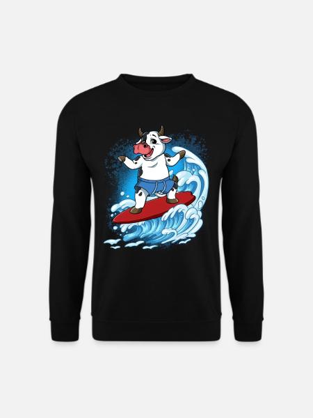 Wellensurfer Surfer Surfen - Unisex Pullover - Schwarz