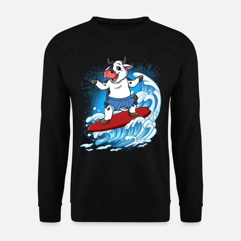 Wellensurfer Surfer Surfen - Unisex Pullover - Schwarz