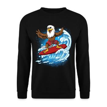 Surfeurs de vagues Surfeurs Surfeurs - Sweat-shirt Unisexe - noir - Devant - Alina (178cm) & Michal (187cm)