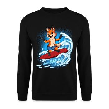 Surfeurs de vagues Surfeurs Surfeurs - Sweat-shirt Unisexe - noir - Devant - Alina (178cm) & Michal (187cm)