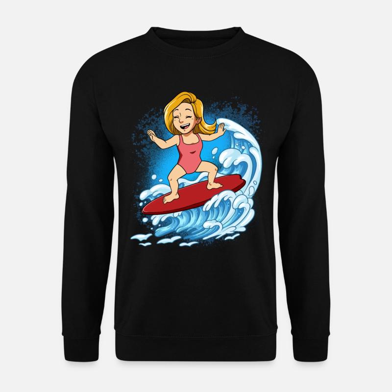 Wave surfers Surfers Surfers - Unisex Sweatshirt - black