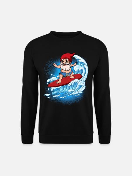 Wellensurfer Surfer Surfen - Unisex Pullover - Schwarz