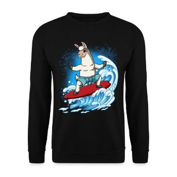 Surfeurs de vagues Surfeurs Surfeurs - Sweat-shirt Unisexe - noir - Devant - Alina (178cm) & Michal (187cm)