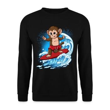 Surfeurs de vagues Surfeurs Surfeurs - Sweat-shirt Unisexe - noir - Devant - Alina (178cm) & Michal (187cm)
