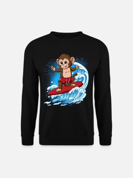 Wellensurfer Surfer Surfen - Unisex Pullover - Schwarz