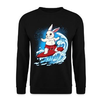 Surfeurs de vagues Surfeurs Surfeurs - Sweat-shirt Unisexe - noir - Devant - Alina (178cm) & Michal (187cm)