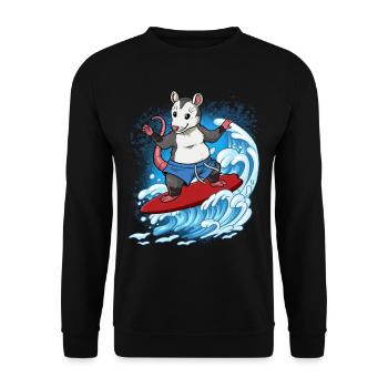 Surfeurs de vagues Surfeurs Surfeurs - Sweat-shirt Unisexe - noir - Devant - Alina (178cm) & Michal (187cm)