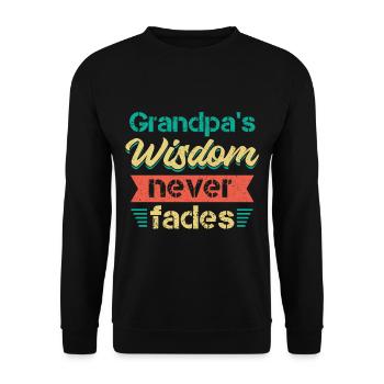 Bester Opa Aller Zeiten Großvater Gramps - Unisex Pullover - Schwarz - Vorne - Alina (178cm) & Michal (187cm)
