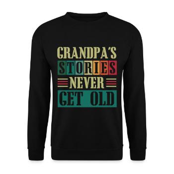 Bester Opa Aller Zeiten, Großvater, Gramps, - Unisex Pullover - Schwarz - Vorne - Alina (178cm) & Michal (187cm)