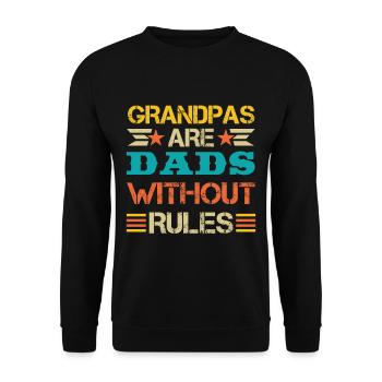 Bester Opa Aller Zeiten, Großvater, Gramps, - Unisex Pullover - Schwarz - Vorne - Alina (178cm) & Michal (187cm)