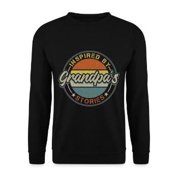 Bester Opa Aller Zeiten, Großvater, Gramps, - Unisex Pullover - Schwarz - Vorne - Alina (178cm) & Michal (187cm)