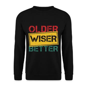 Bester Opa Aller Zeiten Großvater Gramps - Unisex Pullover - Schwarz - Vorne - Alina (178cm) & Michal (187cm)