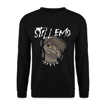 Emo Boy Emo Girl Emu Bird Emocore Punk Ästhetik - Unisex Pullover - Schwarz - Vorne - Alina (178cm) & Michal (187cm)