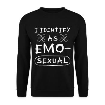 Emo Boy Emo Girl Emu Vogel Emocore Punk Ästhetik - Unisex Pullover - Schwarz - Vorne - Alina (178cm) & Michal (187cm)