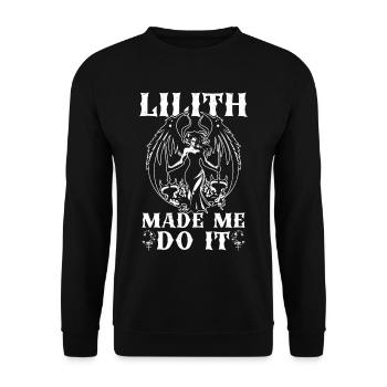 Lilith, Démon, Gothique, Mythologie, Folklore, - Sweat-shirt Unisexe - noir - Devant - Alina (178cm) & Michal (187cm)