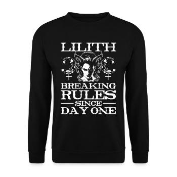 Lilith, Démon, Gothique, Mythologie, Folklore, - Sweat-shirt Unisexe - noir - Devant - Alina (178cm) & Michal (187cm)