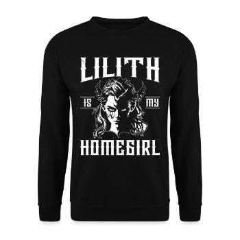 Lilith, Démon, Gothique, Mythologie, Folklore, - Sweat-shirt Unisexe - noir - Devant - Alina (178cm) & Michal (187cm)