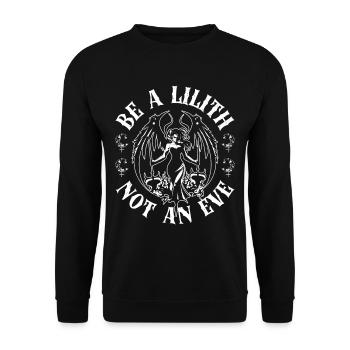 Lilith, Demon, Gothic, Mythology, Folklore, - Unisex Sweatshirt - black - Front - Alina (178cm) & Michal (187cm)