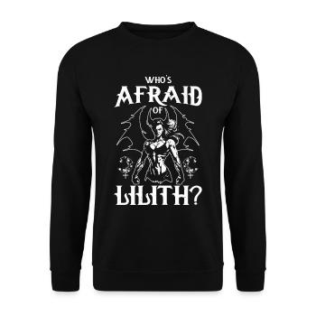 Lilith, Démon, Gothique, Mythologie, Folklore, - Sweat-shirt Unisexe - noir - Devant - Alina (178cm) & Michal (187cm)