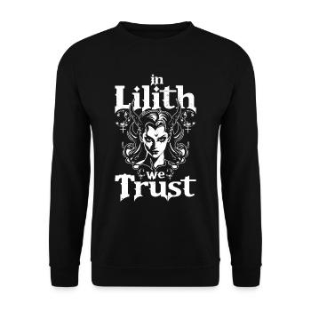 Lilith, Démon, Gothique, Mythologie, Folklore, - Sweat-shirt Unisexe - noir - Devant - Alina (178cm) & Michal (187cm)