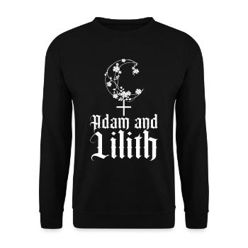Lilith Demon Gothic Mythology Folklore Satanic - Unisex Sweatshirt - black - Front - Alina (178cm) & Michal (187cm)