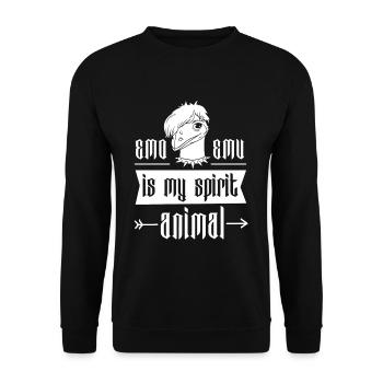 Emo Boy Emo Girl Emu Bird Emocore Punk Ästhetik - Unisex Pullover - Schwarz - Vorne - Alina (178cm) & Michal (187cm)