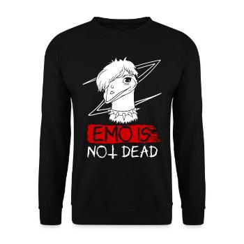 Emo Boy Emo Girl Emu Bird Emocore Punk Ästhetik - Unisex Pullover - Schwarz - Vorne - Alina (178cm) & Michal (187cm)