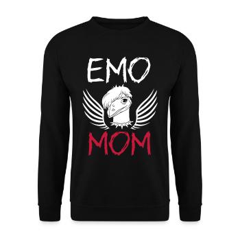Emo Girl Emu Bird Emocore Punk Ästhetik Goth - Unisex Pullover - Schwarz - Vorne - Alina (178cm) & Michal (187cm)