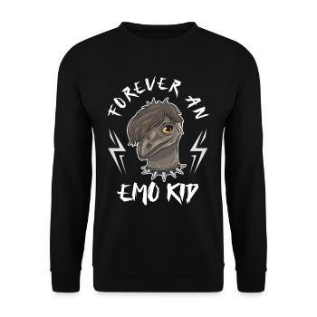 Emo Boy Emo Girl Emu Bird Emocore Punk Ästhetik - Unisex Pullover - Schwarz - Vorne - Alina (178cm) & Michal (187cm)